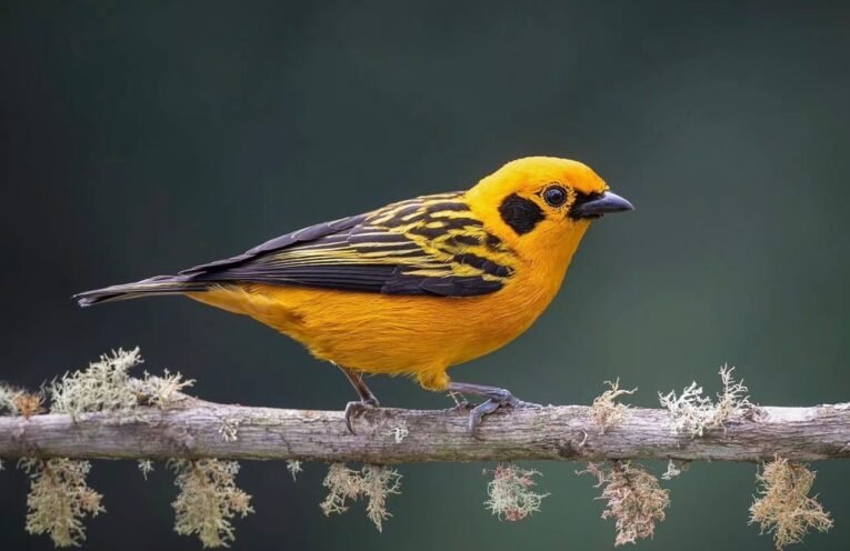 Golden Tanager for Sale with bright golden-yellow plumage
